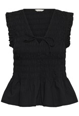 Part Two Borgny Sleeveless Shirred Peplum Top