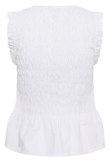 Part Two Borgny Sleeveless Shirred Peplum Top