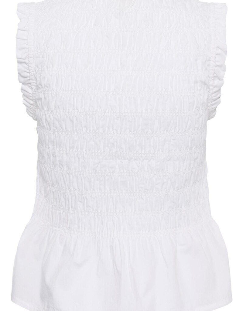 Part Two Borgny Sleeveless Shirred Peplum Top