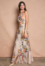 Dress Forum Romantic Cowl Neck Maxi Dress In Spring Garden