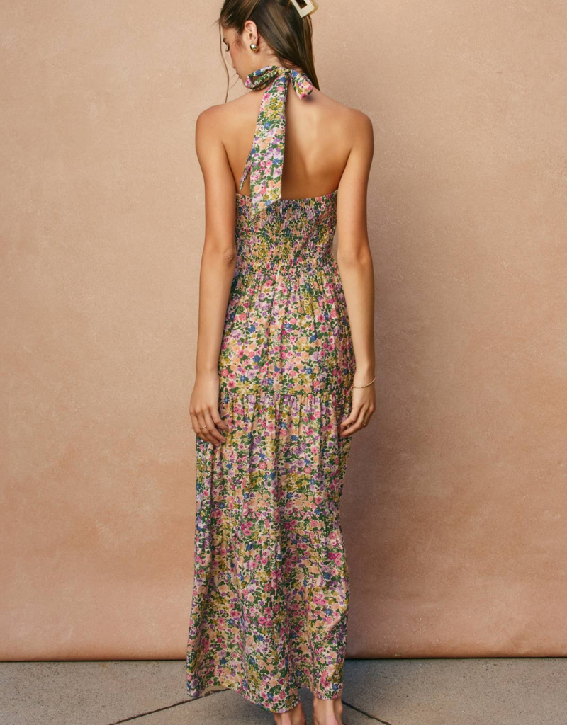 Dress Forum Morning Glory Halter Neck Tiered Floral Dress