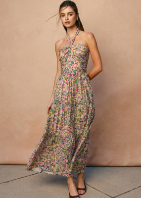 Dress Forum Morning Glory Halter Neck Tiered Floral Dress