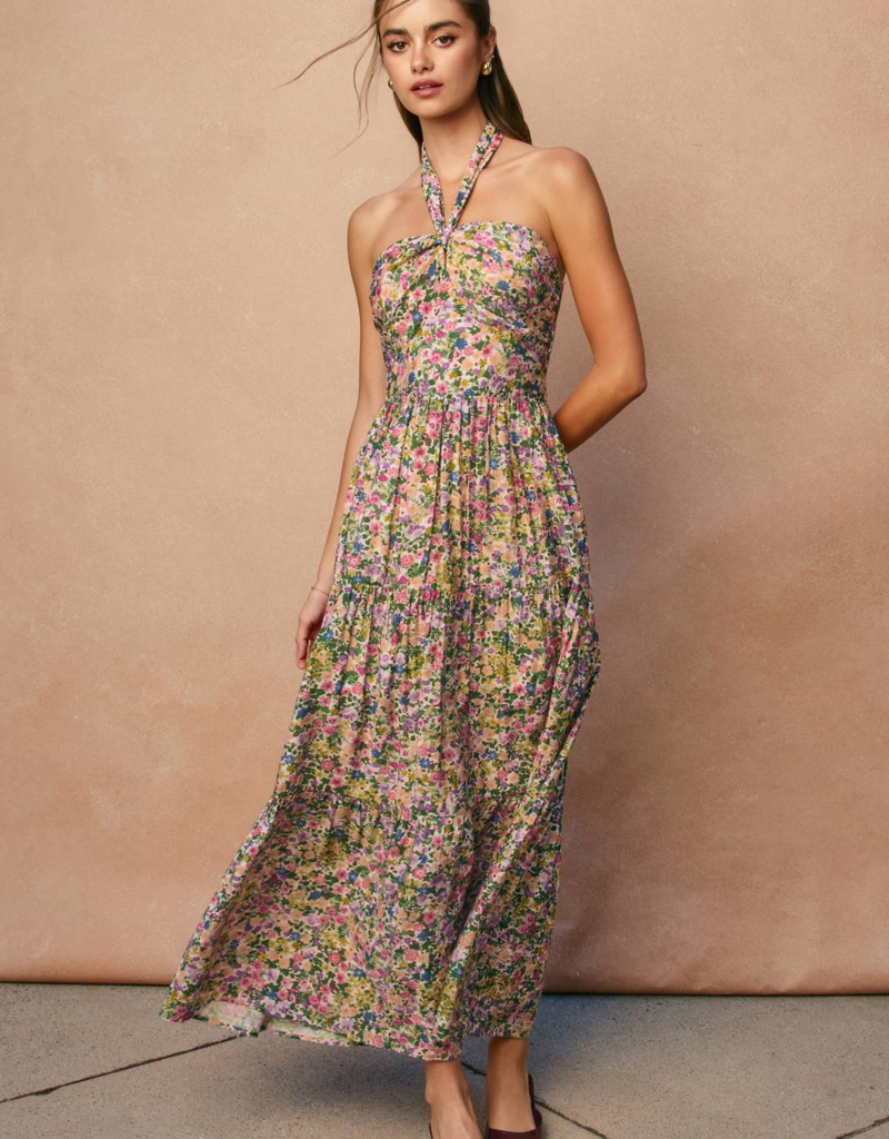 Dress Forum Morning Glory Halter Neck Tiered Floral Dress