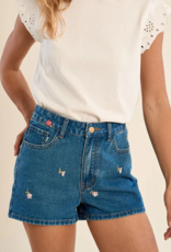 Molly Bracken Audrina Embroidered Denim Shorts