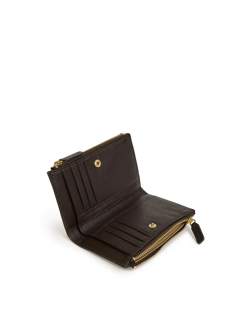 Nat And Nin Sandy Leather Wallet in Ebony