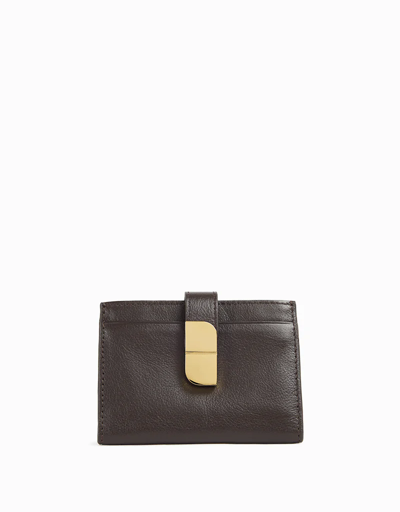 Nat And Nin Aude Leather Cardholder Wallet in Ebony