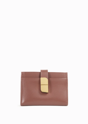 Nat And Nin Aude Leather Cardholder Wallet in Rosewood