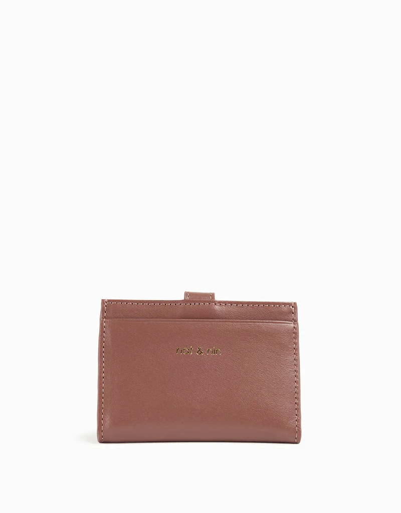 Nat And Nin Aude Leather Cardholder Wallet in Rosewood