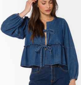 Velvet Heart Abbie Cotton Blend Denim Top
