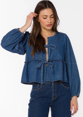 Velvet Heart Abbie Cotton Blend Denim Top