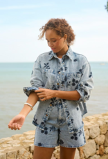 Kaffe Babena Embroidered Denim Shorts