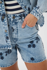 Kaffe Babena Embroidered Denim Shorts