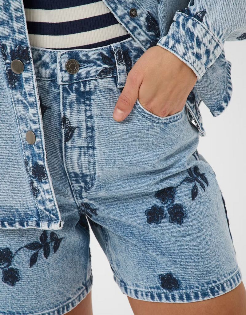 Kaffe Babena Embroidered Denim Shorts