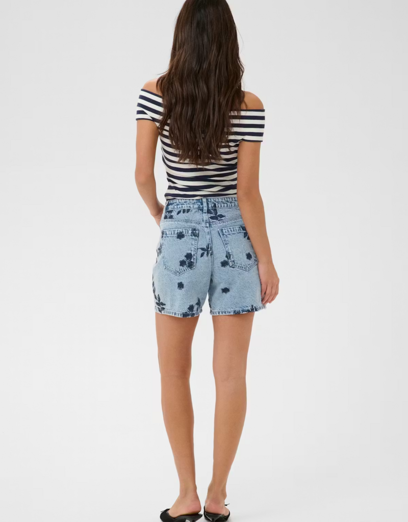 Kaffe Babena Embroidered Denim Shorts
