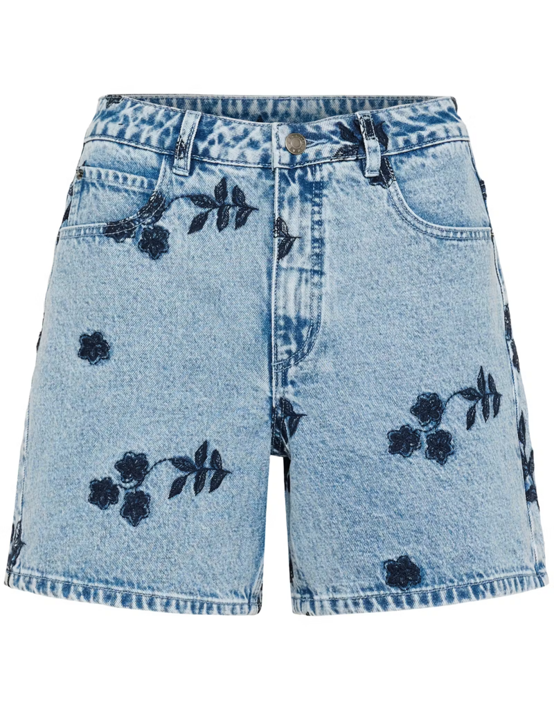 Kaffe Babena Embroidered Denim Shorts