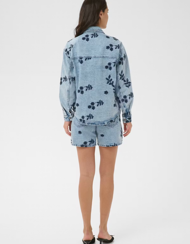 Kaffe Babena Long Sleeve Embroidered Denim Jacket