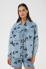 Kaffe Babena Long Sleeve Embroidered Denim Jacket