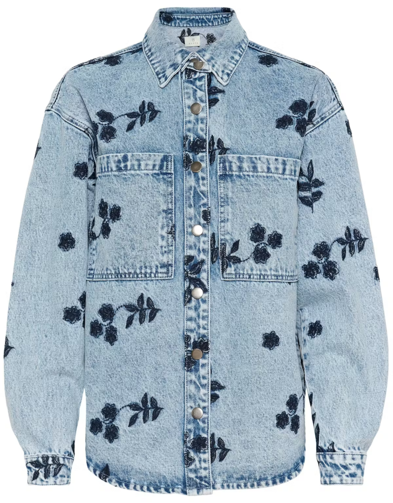 Kaffe Babena Long Sleeve Embroidered Denim Jacket