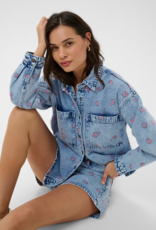 Kaffe Babena Long Sleeve Embroidered Denim Jacket