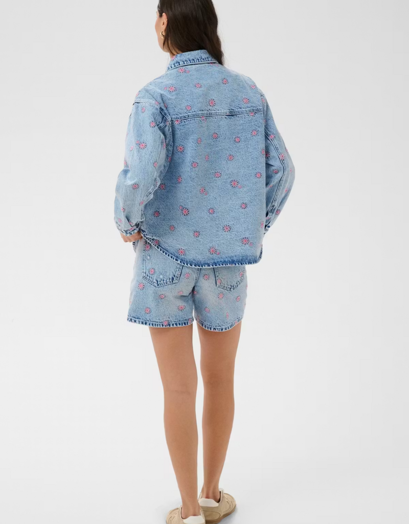 Kaffe Babena Long Sleeve Embroidered Denim Jacket