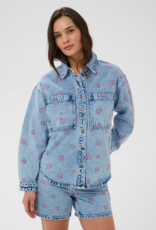 Kaffe Babena Long Sleeve Embroidered Denim Jacket