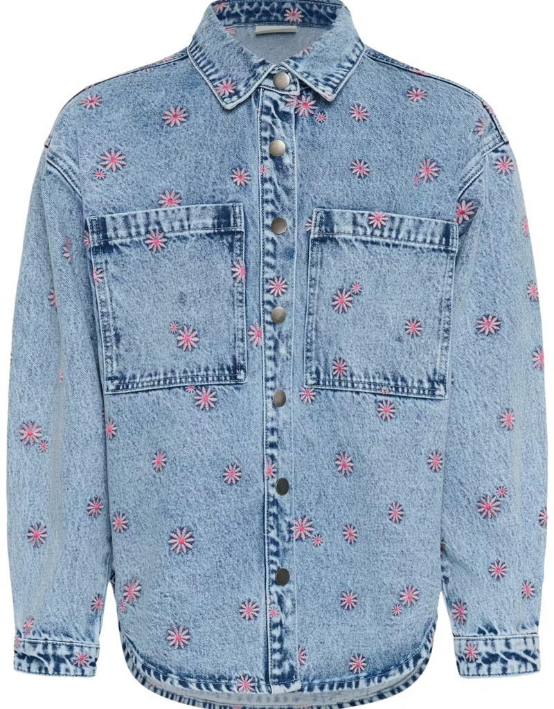 Kaffe Babena Long Sleeve Embroidered Denim Jacket