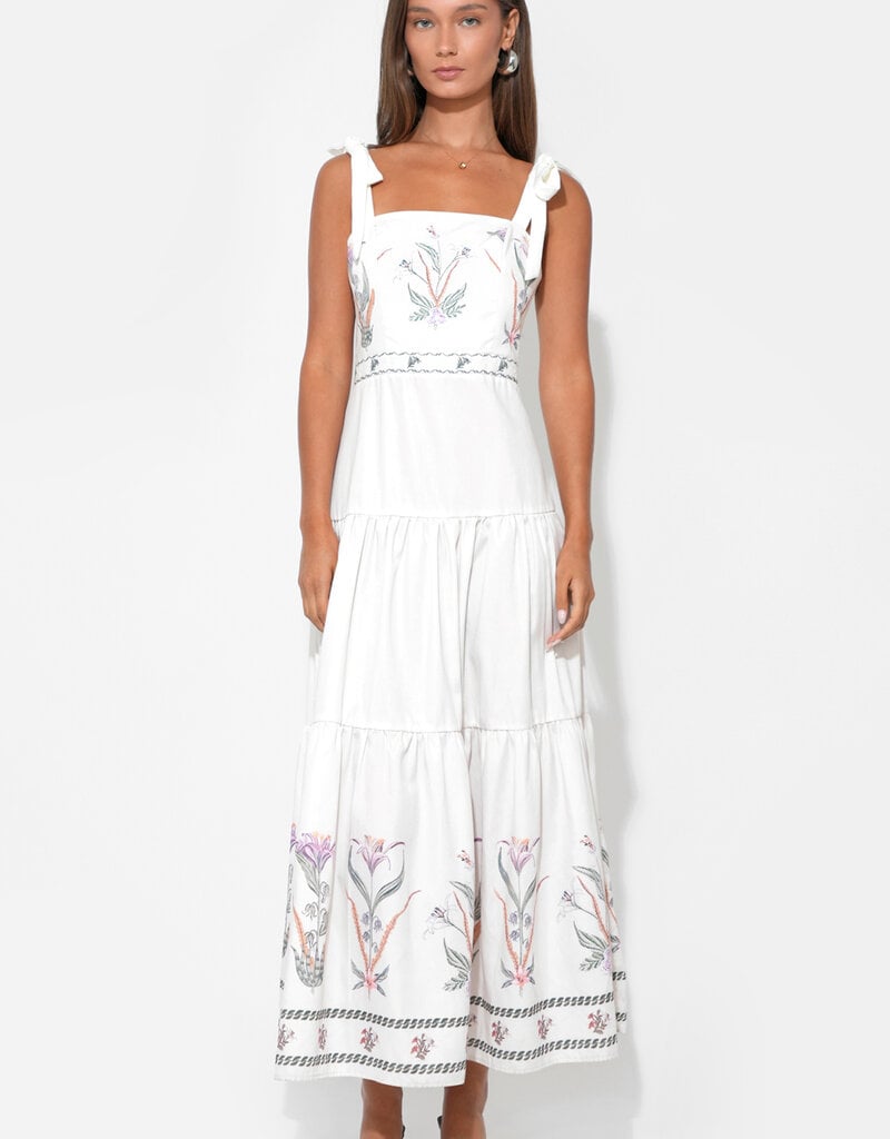 Adelyn Rae Olivia Midi Dress in White