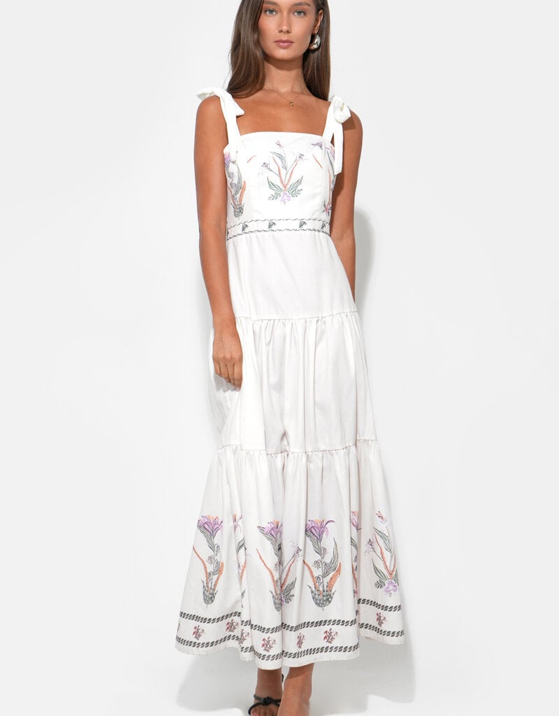 Adelyn Rae Olivia Midi Dress in White