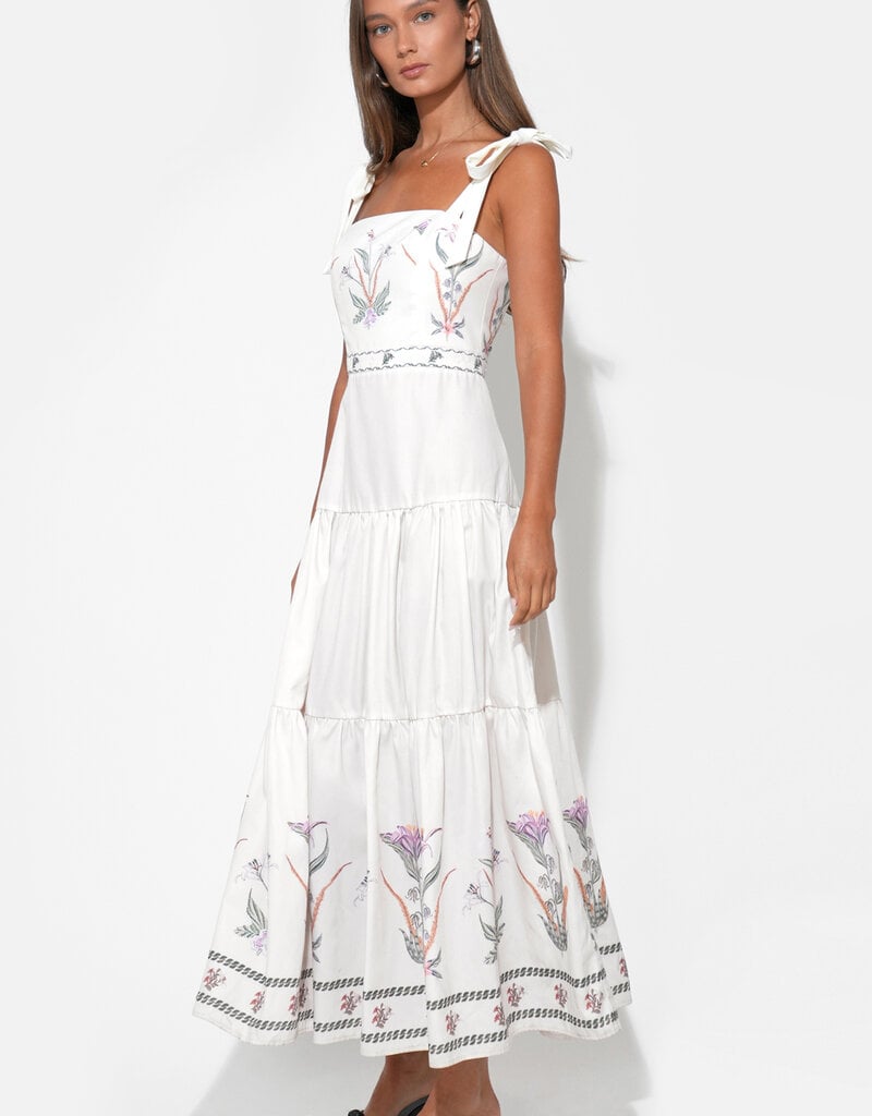 Adelyn Rae Olivia Midi Dress in White