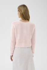Part Two Gigia Linen/Cotton Blend Cardigan in Mauve Chalk