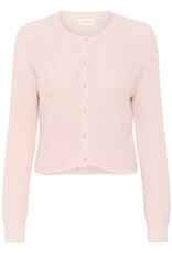 Part Two Gigia Linen/Cotton Blend Cardigan in Mauve Chalk