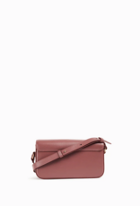 Nat And Nin Alice Medium Structured Turn Lock Bag in Rosewood Leather