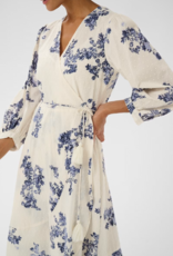 Part Two Alya 100% Cotton Dress in Blue Shadow Floral Print