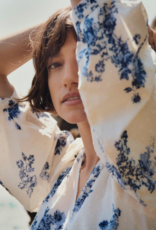 Part Two Alya 100% Cotton Dress in Blue Shadow Floral Print