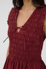Part Two Borgnette 100% Cotton Dress in Burnt Russet
