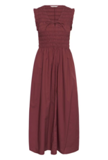 Part Two Borgnette 100% Cotton Dress in Burnt Russet