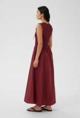 Part Two Borgnette 100% Cotton Dress in Burnt Russet