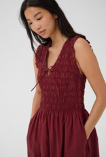 Part Two Borgnette 100% Cotton Dress in Burnt Russet