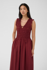 Part Two Borgnette 100% Cotton Dress in Burnt Russet