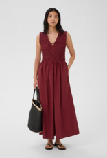 Part Two Borgnette 100% Cotton Dress in Burnt Russet