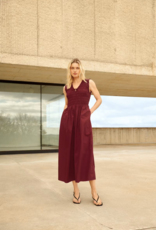 Part Two Borgnette 100% Cotton Dress in Burnt Russet