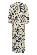 Part Two Alessa 3/4 Sleeve Printed Dress in After Midnight Artflower Print