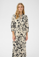 Part Two Alessa 3/4 Sleeve Printed Dress in After Midnight Artflower Print
