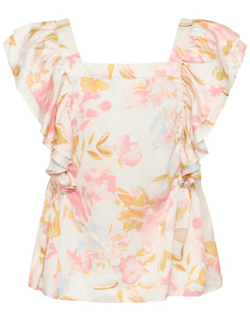 Part Two Binara Sleeveless Top in Peach Blossom Print