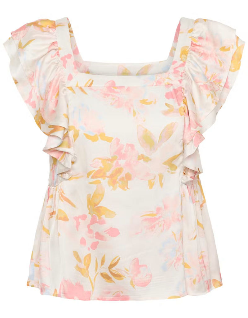 Part Two Binara Sleeveless Top in Peach Blossom Print