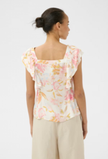 Part Two Binara Sleeveless Top in Peach Blossom Print