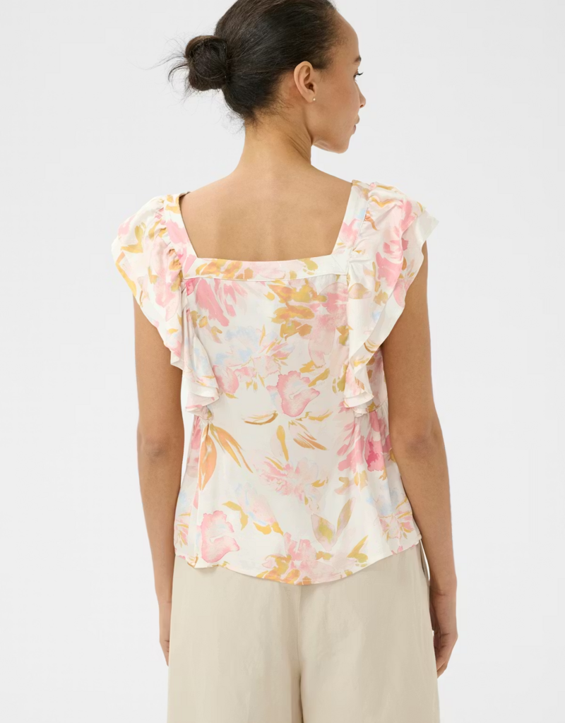 Part Two Binara Sleeveless Top in Peach Blossom Print