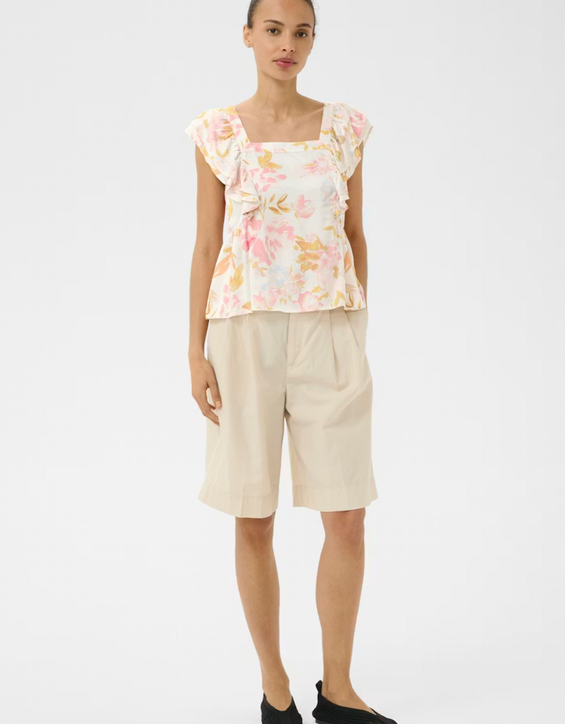 Part Two Binara Sleeveless Top in Peach Blossom Print
