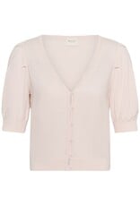 Part Two Bindi Short Sleeve Cardigan in Mauve Chalk