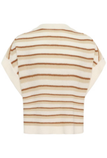 Part Two Belisia Linen/Cotton Blend Sleeveless Pullover in French Oak Stripe
